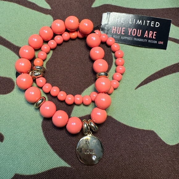 B67. The Limited Hue You Are Bracelets LOVE Coral Pink - Picture 3 of 4